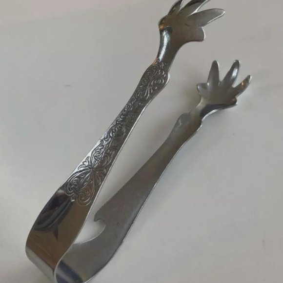 Vtg Krome Kraft Farber Bros Chrome Stainless Glass Insulated Ice Bucket Tong MCM - Picture 4 of 4